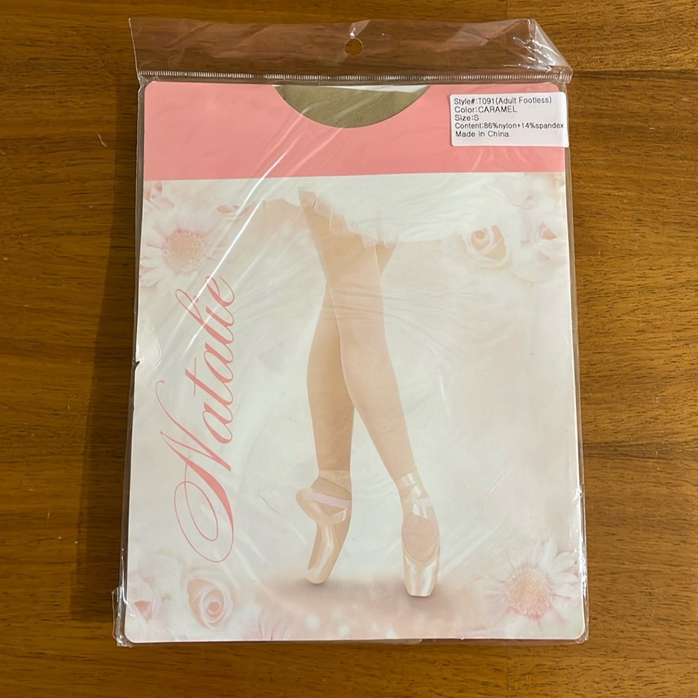 Natalie Caramel S Adult Footless Tights